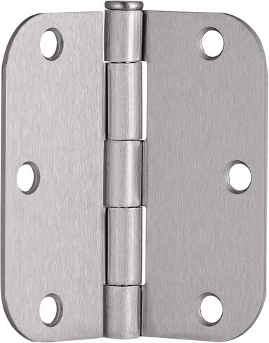 Door Hinges for Interior Doors 6-Pack 3.5-inch x 3.5-inch – Rounded 5/8-inch Radius Steel Door Hinge – Matte Black – Fits Standard Doors – Design House 189548 in Kuwait