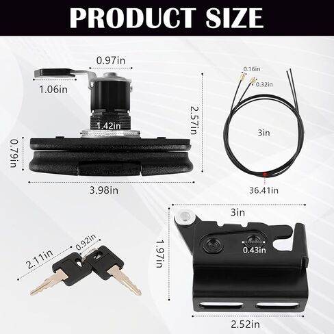 قطع غيار قفل غطاء الشاحنة، مجموعة مقبض ملتوي، غطاء باب الشاحنة، مزلاج دوار، قفل على شكل حرف T متوافق مع شاحنة Leer in Kuwait