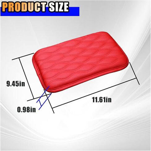 Leather Car Armrest Box Pad, Waterproof Car Center Console Cushion Pad, Car Armrest Cover Protector, Universal Car Interior Accessories for Car, Truck, SUV (Black) in Saudi Arabia