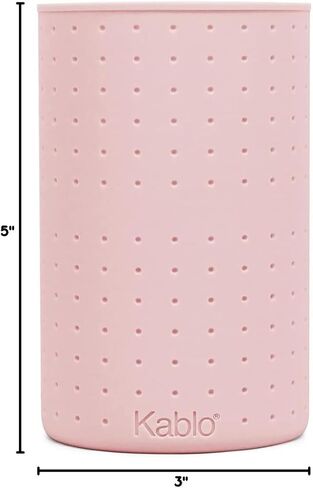 Kablo Protective Silicone Sleeve Glass Water Bottles (32 oz and 21 oz), Non-Toxic & Dishwasher Safe in Saudi Arabia