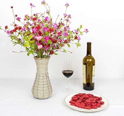 12 قطعة من عيد الحب من Yawwind مقاس 17 بوصة سيقان عيد الحب على شكل قلب من زهور عيد الحب لمزهرية المنزل وحفلات الزفاف وتزيين هدايا الطاولة in Kuwait