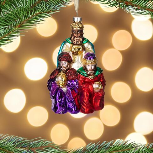 Every Day is Christmas Glass Blown Ornaments Cute Hand Made Figurines Tree Decoration (Nativity Set) in Saudi Arabia