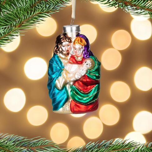 Every Day is Christmas Glass Blown Ornaments Cute Hand Made Figurines Tree Decoration (Nativity Set) in Saudi Arabia