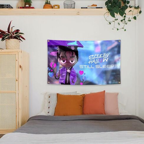 Sleepy Rapper Hallow Album Cover Still Sleep Tapestry 3x5Ft Funny Tapestry for Room Man Cave Wall Tapestry for College Dorm Room Decor,Outdoor,Parties in Saudi Arabia