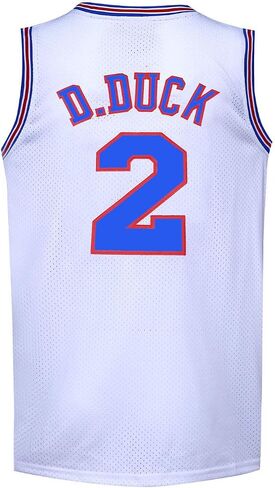 Mens Basketball Jersey #2 D Duck 90s Moive Space Shirts 90s Hiphop Party Clothing in Kuwait