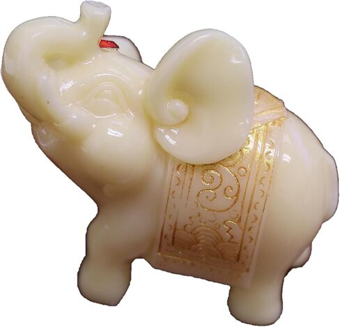 We pay your sales tax Feng Shui Set of 3 Elephant Statues Wealth Lucky Figurines Home Decor Housewarming Congratulatory Gift (Green Jade) in Saudi Arabia