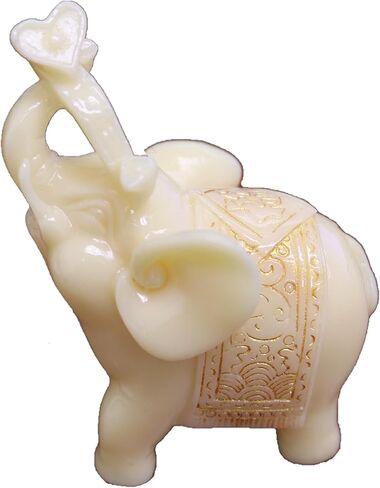 We pay your sales tax Feng Shui Set of 3 Elephant Statues Wealth Lucky Figurines Home Decor Housewarming Congratulatory Gift (Green Jade) in Saudi Arabia