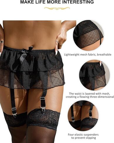 أحزمة رباط نسائية من ohyeahlady لارتفاعات الفخذين، حزام تعليق بمقاس كبير مع 4 مشابك متينة قابلة للتعديل (بدون مخزون) in Kuwait