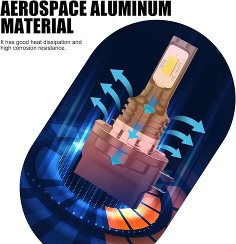 قطعتان من مصابيح الضباب للسيارة، لمبة سبائك الألومنيوم H11B 80 وات، رقاقة CSP مضادة للضباب، مناسبة لمعظم السيارات (أبيض) in Kuwait