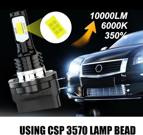 قطعتان من مصابيح الضباب للسيارة، لمبة سبائك الألومنيوم H11B 80 وات، رقاقة CSP مضادة للضباب، مناسبة لمعظم السيارات (أبيض) in Kuwait