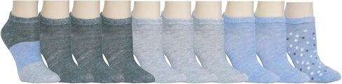 Badgley Mischka Ladies Low Cut Socks, One Size, Pack of 10 in Saudi Arabia