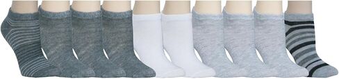 Badgley Mischka Ladies Low Cut Socks, One Size, Pack of 10 in Saudi Arabia