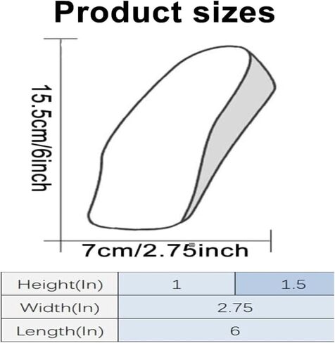 2 Pairs Insole Height,Orthopedic High Cushion, Arch Support Insoles for Plantar Fasciitis, Flat Feet, Over-Pronation, Achilles Tendonitis, Foot Pain Relief (1.4inch) in Saudi Arabia