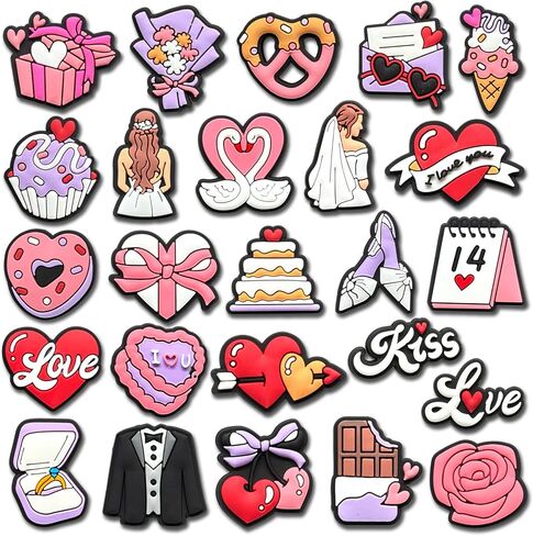 Panda Butterfly Valentine's Day Breast Cancer Shoe Charms, Curling Sport Feminist Sea Exploration Croc Charms Pack for Shoe Decoration in Saudi Arabia