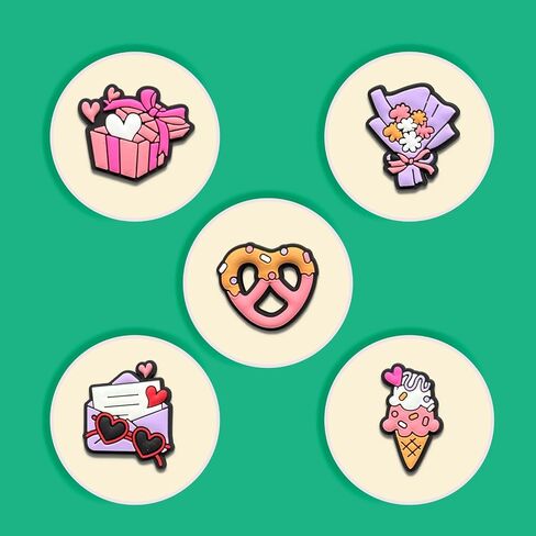 Panda Butterfly Valentine's Day Breast Cancer Shoe Charms, Curling Sport Feminist Sea Exploration Croc Charms Pack for Shoe Decoration in Saudi Arabia