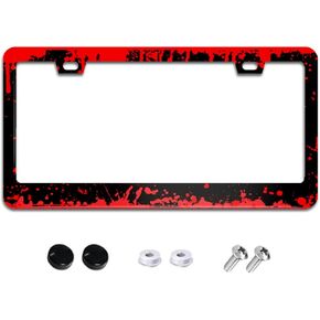 I Brake for Goth Girls License Plate Frames with Funny Text License Plate Covers Universal Aluminum Tag Holder Frame with 2 Holes Screws for Front Rear Car Plate Decor 12x6 Inch for Women Men