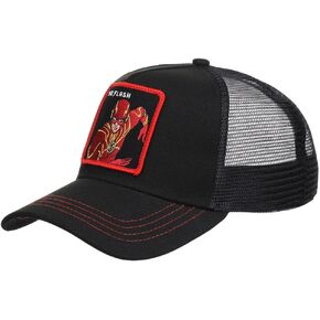 قبعة DC Comics Flash A-Frame Trucker قابلة للتعديل باللون الأسود/الأحمر in Kuwait