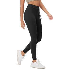 ODODOS Women's Drawstring Tie Daily Leggings 25" / 28" High Waist Workout Yoga Pants