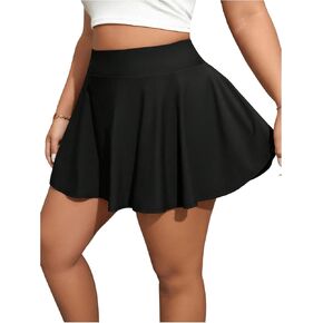 Women's Plus Size Mini Skirts High Waisted Casual Workout Tennis Skort Slit Skirts