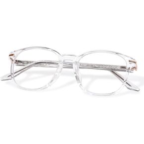 TR90 Blue Light Blocking Glasses for Women Men Classic Metal Computer Glasses, Fashion Anti Glare Clear Eyeglasses