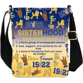 VAMSII SGRho Sorority Inspired Gift for Women 1922 Poodles Sorority Crossbody Bag Sorority Paraphernalia Gift