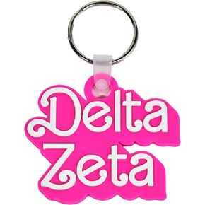 Sorority Shop Delta Zeta Keychain - Retro Dolly Sorority Name Design