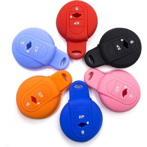 Silicone Smart Key Case Cover for New Mini Cooper 3th Generation F55 F56 Club Man Country Man (Orange)