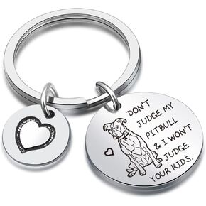 Pitbull Lover Keyring Vet Gift Bulldog Keychain Birthday Keychain