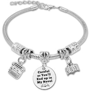 Author Gifts for Women Writer Writing Bracelet Writing Jewelry Write Lover Gift Ideas Author Gifts for Women Literary Gift Writing Themed gifts Writer Appreciation Gift Writing Gifts for Authors