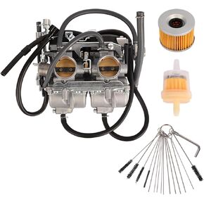 Carburetor Kit with Fuel Oil Filter 15001-1433 15003-1602 Compatible with Kawasaki Ninja 250 250R EX250 1988-2007