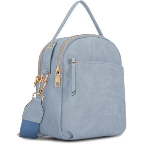 E Multi Pocket Casual Crossbody Bags for Women Lightweight Medium Crossbody Purse with Adjustable Strap