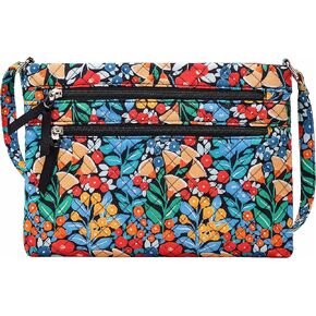 Brentano Cotton quilted Multi-zipper crossbody purse in Kuwait