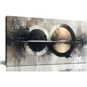 LAOTOART Black and White Canvas Wall Art for Living Room - Abstract Art Wall Decor for Bedroom - Modern Wall Art for Office Size 20" x 40"