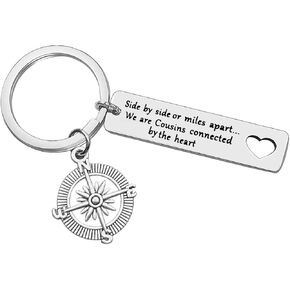 Cousin Keychain Cousin Gifts Cousin Jewelry Gift for Cousins Personalised Christmas Birthday Gifts for Cousins,Long Distance Cousin Gifts for Men Women,Going Away Gift for Cousin Graduation Gifts
