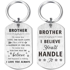 To My Brother Keychain from Sister, Best Brother Gifts for Him, Valentine Graduation Christmas Gifts for Brother in Saudi Arabia