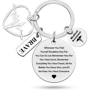 Heigebi Medical Assistant Gifts Medical Assistant Keychain MA Medical Assistant Graduation Gift MA Student Gift Best Medical Assistant Gifts Thank You Gifts for Medical Assistants