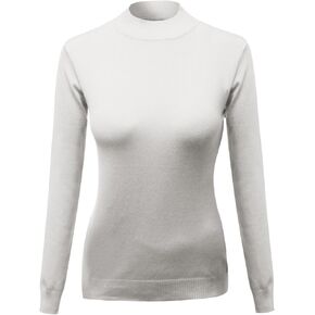 Women's Casual Solid Long Sleeve Button Detail Turtleneck Sweater