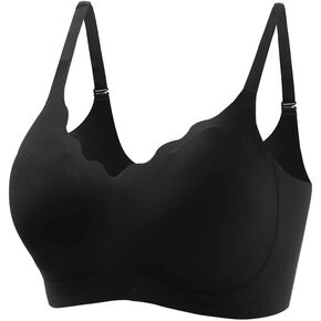 Women's Seamless Bras | No Underwire, Scalloped Push-Up, Soft Wireless Bralettes, Full Coverage Everyday Bra