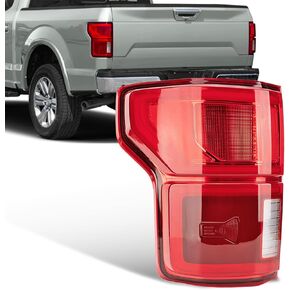 Tail Lights Fit Ford F150 F-150 2018 2019 2020 Rear LED Brake Back Up Cover Taillights Lens with Blind Spot Assembly Right Passenger Side KL3Z13404B(Module NOT Included)