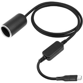 USB C Male to Cigarette,12V /18W, USB C to Cigarette,3.3Ft USB Type C to CigaretteLighter Socket Adapter Power Cable for Radar Detector, Dash Cam, GPS, Car Led Light Strips