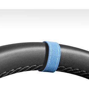 Betterhumz Car Steering Wheel Stripe,Compatible with Alcantara Suede Steering Wheel Top Center Marker, Printed Stitched Interior Accessories for Car Truck SUV (4175 blue line)