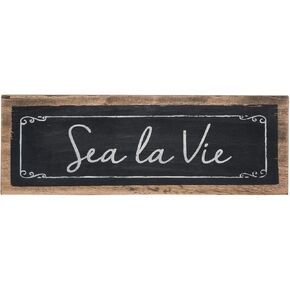 Beachcombers Sea La Vie Sign Wall Coastal Plaque Sign Wall Hanging Decor Decoration For The Beach 0.25" x 17" x 6 Multi