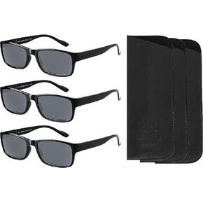 Yogo Vision Reader Sunglasses for Men and women UV400 Tinted Reading Sunglasses 3-Pk