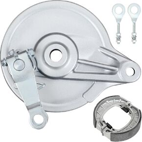Rear Drum Brake Shoe Assembly Compatible with Coleman CT200U BT200X CT200U-EX CT200U-A CT200U Trail Axis M200 196cc 6.5HP Powersports Mini Bike Parts with Chain Tensioner Adjuster