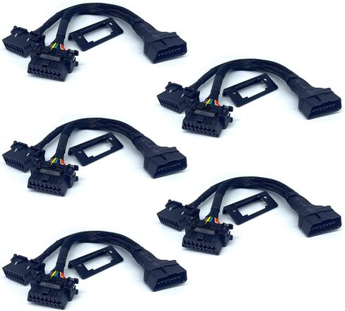 JUTA OBD2 Splitter Extension Cable Adapter 1 Male and 2 Females Extension 16PIN OBD-II J1962 Y Diagnostic Connector with Mounting Bracket - [1ft/33cm, 2-Pack] in Saudi Arabia
