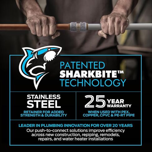 SharkBite Max 3/4 بوصة × 3/4 بوصة MIP × 18 بوصة موصل سخان مياه مرن مموج من الفولاذ المقاوم للصدأ، ادفع لتوصيل تركيبات السباكة النحاسية، أنابيب PEX، النحاس، CPVC، PE-RT، HDPE، URSS3134FX18Z in Kuwait