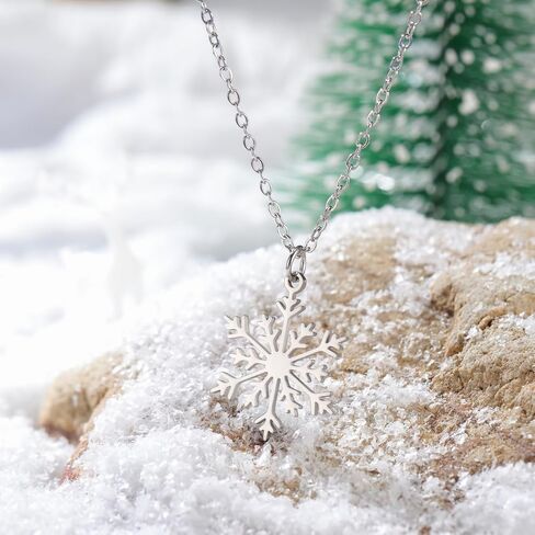kkjoy Christmas Necklace Stainless Steel Festive Pendant Necklace for Christmas Party Jewelry Gift for Women Men in Saudi Arabia