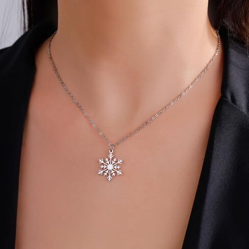 kkjoy Christmas Necklace Stainless Steel Festive Pendant Necklace for Christmas Party Jewelry Gift for Women Men in Saudi Arabia