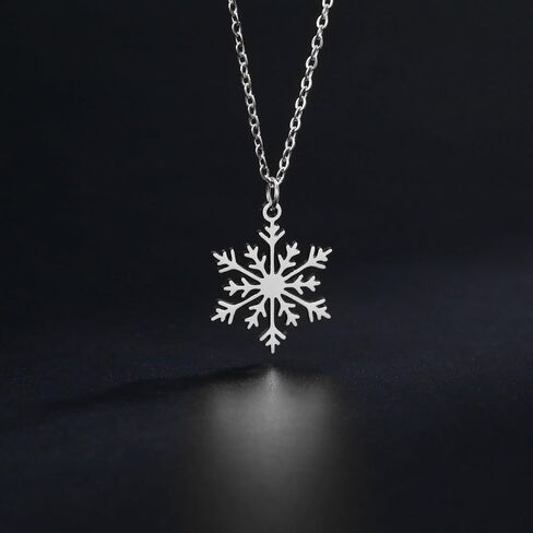 kkjoy Christmas Necklace Stainless Steel Festive Pendant Necklace for Christmas Party Jewelry Gift for Women Men in Saudi Arabia