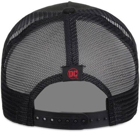 قبعة DC Comics Flash A-Frame Trucker قابلة للتعديل باللون الأسود/الأحمر in Kuwait